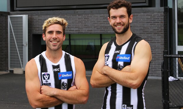 180307_hellier620.jpg Jack Hellier, Elliot Le Grice and their VFL teammates will take on Richmond at Punt Road Oval on Thursday evening. Photo: Collingwood Media. - Collingwood,Collingwood Magpies,VFL